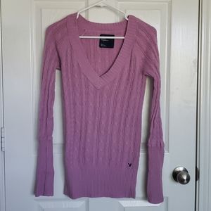 American eagle pink sweater